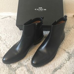 Coach Calf Booties- Carmen Semi Black